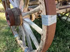 duct tape on an old wheel