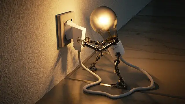 light bulb connected to the socket