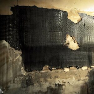 carbon fibers on basement wall